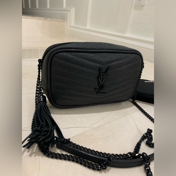Saint Laurent Mini Lou Pebbled Leather Camera Bag - Picture 3 of 15